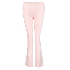 My mum made it Light Pink y2k trendy fold over knit Flared Pants size xs